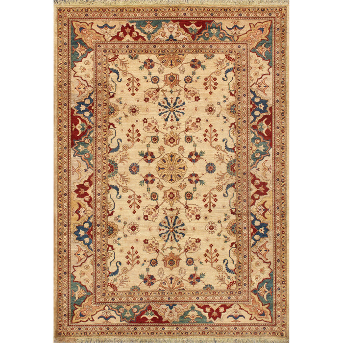 Pasargad Home Nomad Art Melody Collection Hand-Knotted Lamb's Wool Area Rug- 6' 3" X 8' 9" 25836