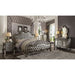 Acme Furniture Versailles II Cal King Bed - Hb in Silver PU & Antique Platinum 26834CK-HB
