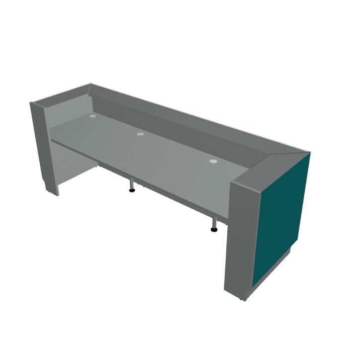 MDD Linea Modern Modular Reception Desk 111.9" x 33.4" LIN43