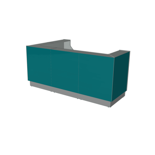 MDD Linea Modern Modular Reception Desk 96.2" x 64.9" LIN39P