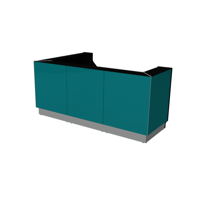 MDD Linea Modern Modular Reception Desk 96.2" x 64.9" LIN39P