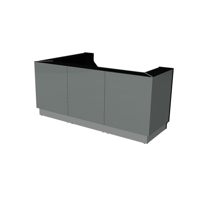 MDD Linea Modern Modular Reception Desk 96.2" x 64.9" LIN39P