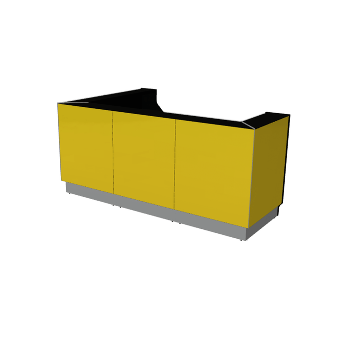 MDD Linea Modern Modular Reception Desk 96.2" x 64.9" LIN39P