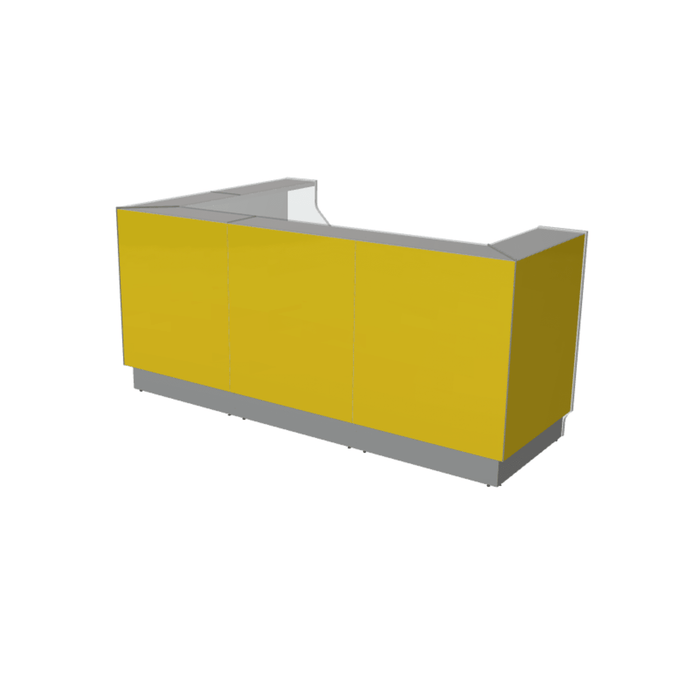 MDD Linea Modern Modular Reception Desk 96.2" x 64.9" LIN39P