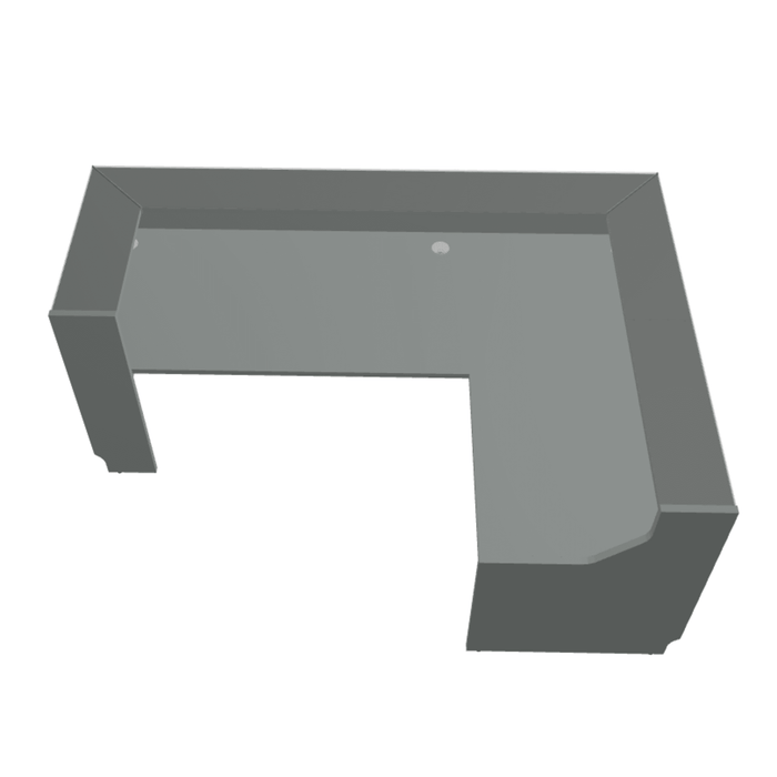 MDD Linea Modern Modular Reception Desk 96.2" x 64.9" LIN39P