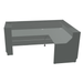 MDD Linea Modern Modular Reception Desk 96.2" x 64.9" LIN39P