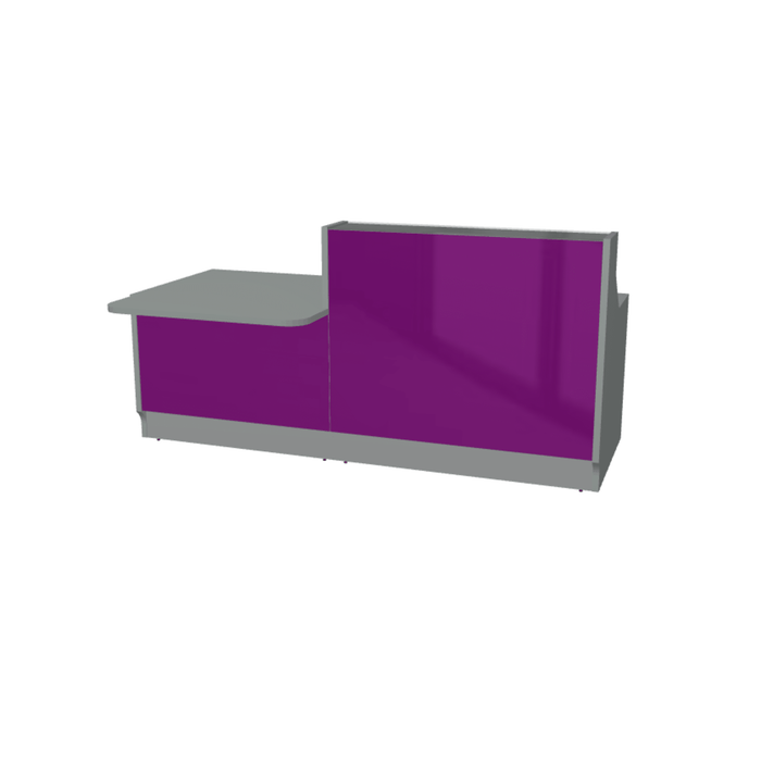 MDD Linea Modern Modular Reception Desk 88.8" x 44.1" LIN34P