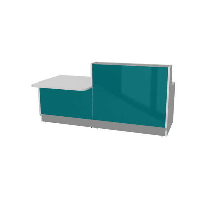 MDD Linea Modern Modular Reception Desk 88.8" x 44.1" LIN34P