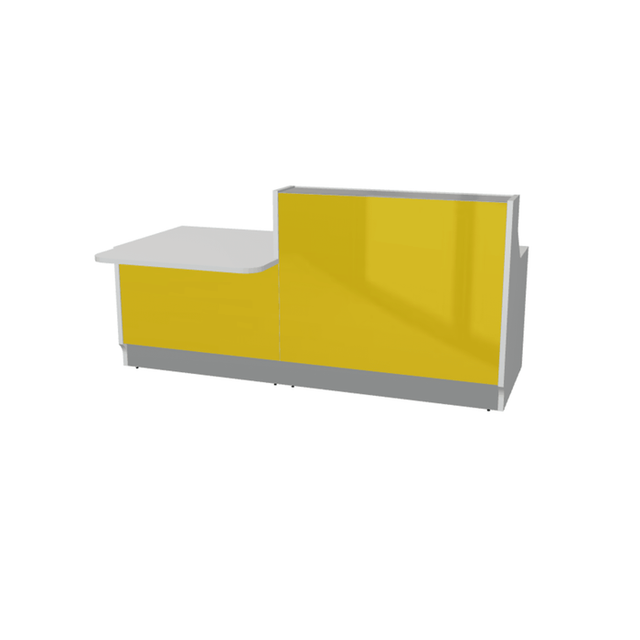 MDD Linea Modern Modular Reception Desk 88.8" x 44.1" LIN34P