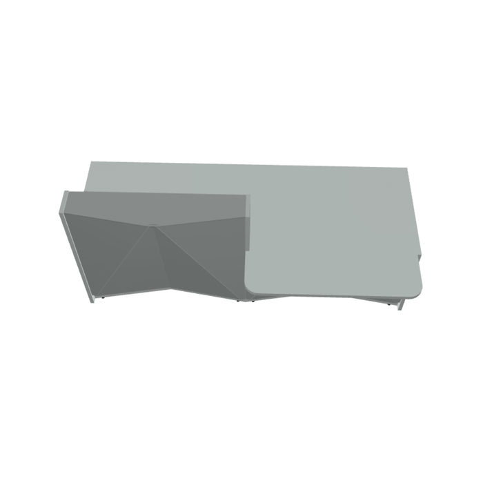 MDD Alpa Modern Modular Reception Desk 96.6" x 47.2" ALP21L