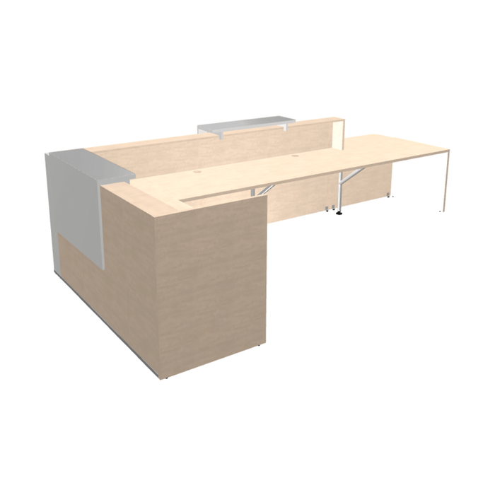 MDD Tera Modern Reception Desk - Straight Low 167.5" x 80.5" TRA44L