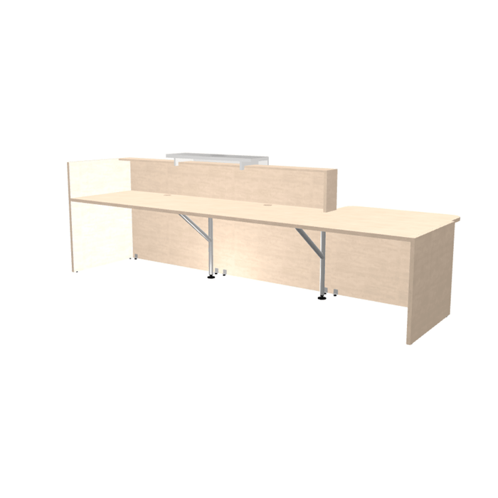 MDD Tera Modern Reception Desk - Straight Low 136" x 44" TRA40L