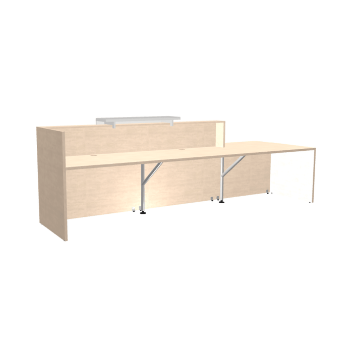 MDD Tera Modern Reception Desk - Straight Low 136" x 44" TRA40L