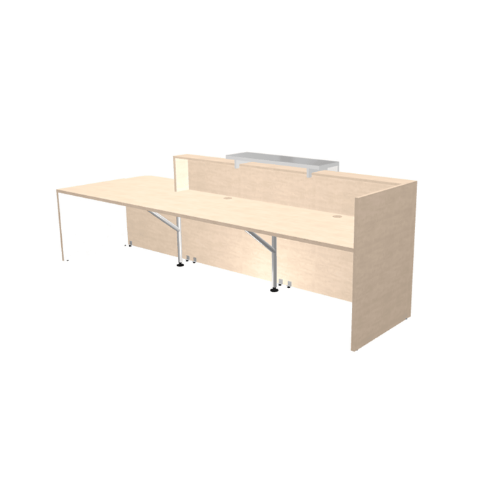 MDD Tera Modern Reception Desk - Straight Low 136" x 44" TRA40P