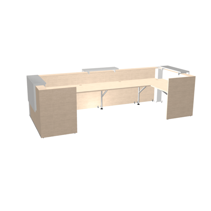 MDD Tera Modern Reception Desk - Corner 163.5" x 67.1" TRA131