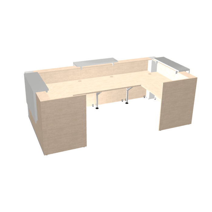 MDD Tera Modern Reception Desk - Corner 132" x 67.1" TRA129