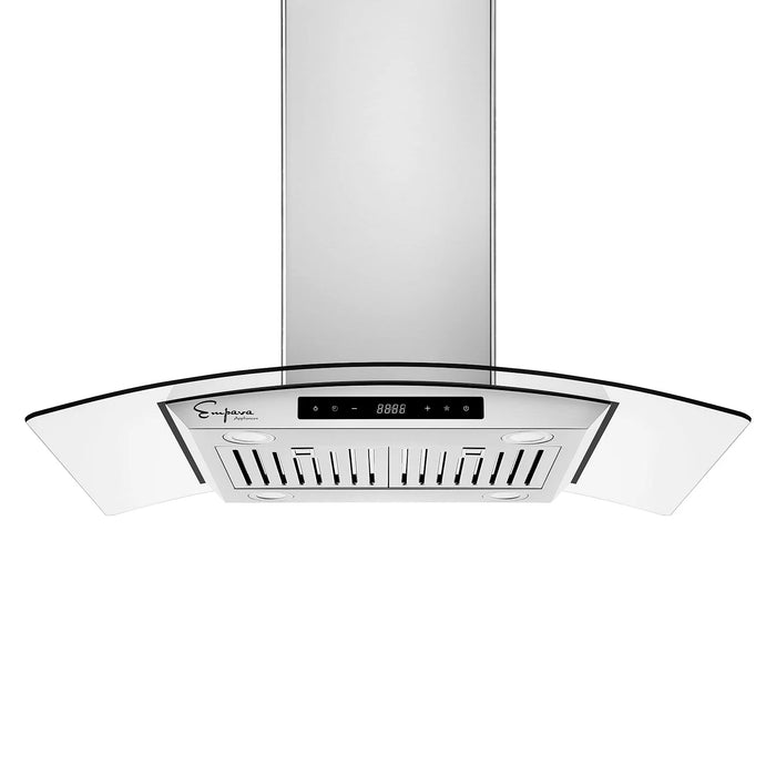 Empava 36 inch Kitchen 400 CFM Island Wall Mount Ducted Range Hood EMPV-36RH09