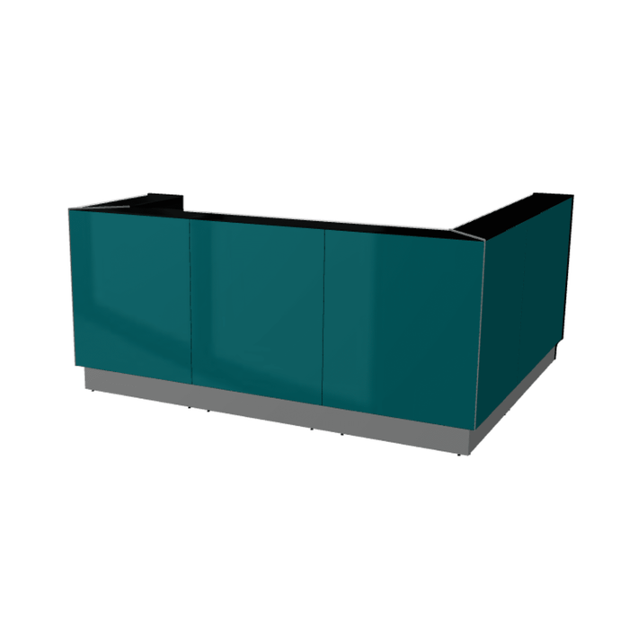 MDD Linea Modern Modular Reception Desk 96.2" x 80.7" LIN40L