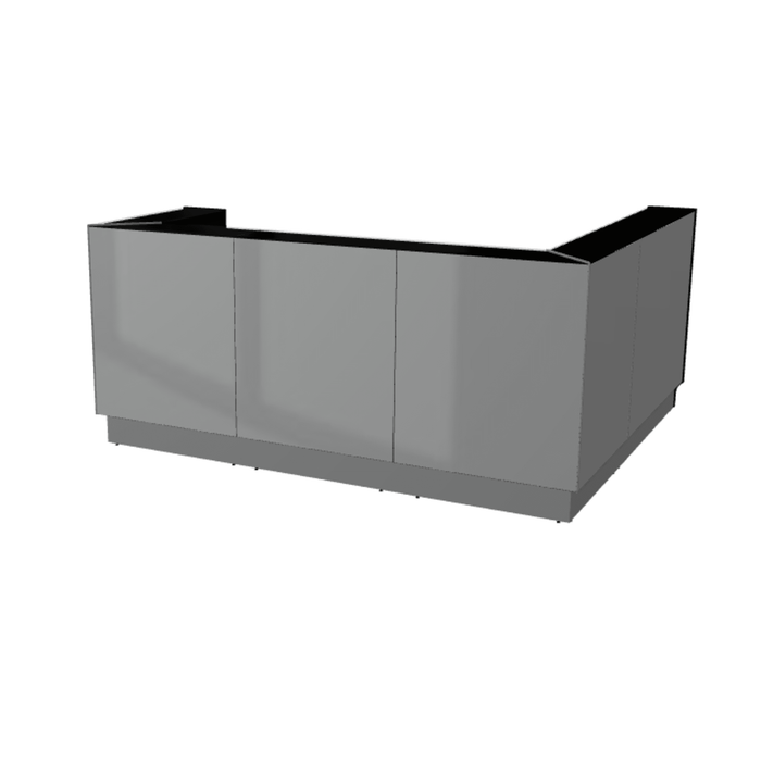 MDD Linea Modern Modular Reception Desk 96.2" x 80.7" LIN40L