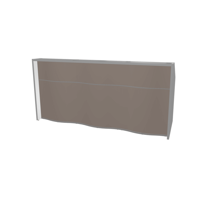 MDD Wave Modern Reception Desk Organic Front - Straight 90.7" x 30.3" LUV15