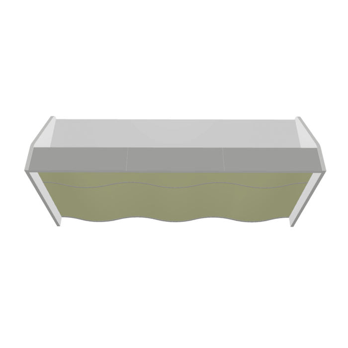 MDD Wave Modern Reception Desk Organic Front - Straight 90.7" x 30.3" LUV15