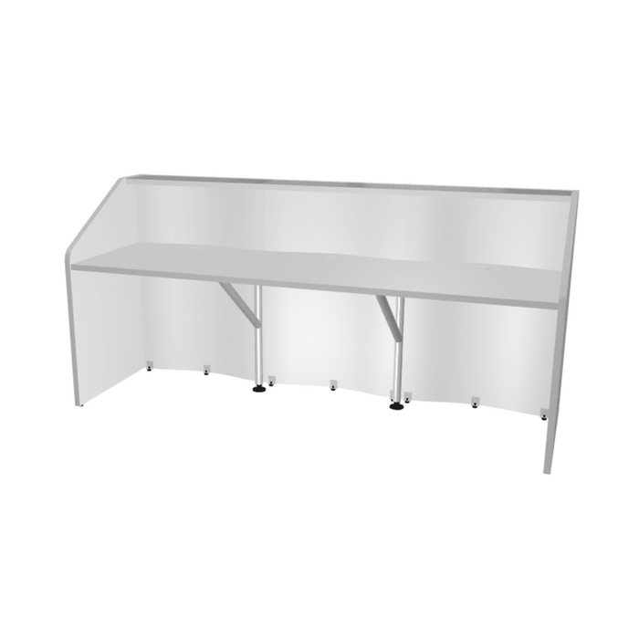 MDD Wave Modern Reception Desk Organic Front - Straight 90.7" x 30.3" LUV15