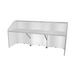 MDD Wave Modern Reception Desk Organic Front - Straight 90.7" x 30.3" LUV15