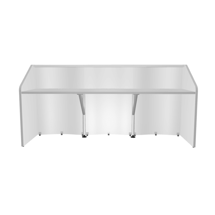 MDD Wave Modern Reception Desk Organic Front - Straight 90.7" x 30.3" LUV15