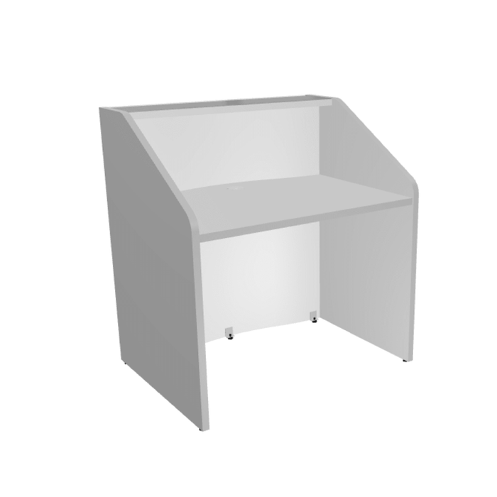 MDD Wave Modern Reception Desk Organic Front - Straight 40.3" x 30.3" LUV12