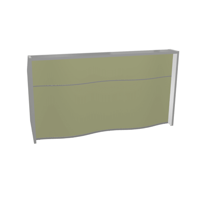 MDD Wave Modern Reception Desk Organic Front - Straight 78.5" x 30.3" LUV14