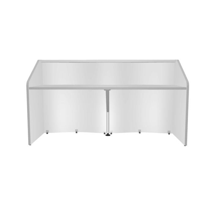 MDD Wave Modern Reception Desk Organic Front - Straight 78.5" x 30.3" LUV14