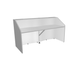 MDD Wave Modern Reception Desk Organic Front - Straight 78.5" x 30.3" LUV14