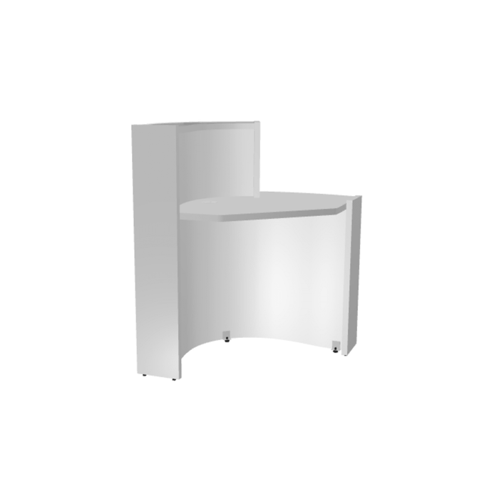 MDD Wave Modern Reception Desk Organic Front - Straight Low 33.7" x 36.4" LUV49P