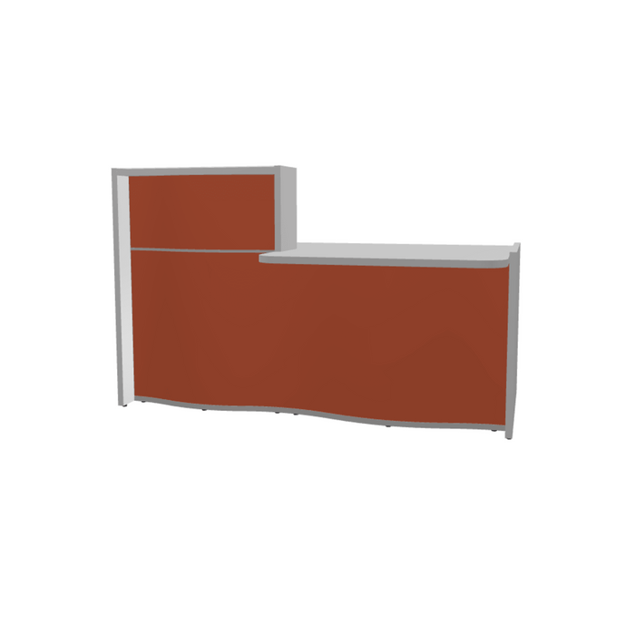 MDD Wave Modern Reception Desk Organic Front - Straight Low 69.9" x 43.4" LUV27L