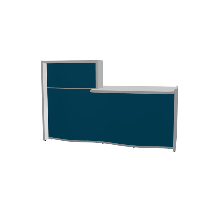 MDD Wave Modern Reception Desk Organic Front - Straight Low 69.9" x 43.4" LUV27L