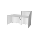 MDD Wave Modern Reception Desk Organic Front - Straight Low 69.9" x 43.4" LUV27L