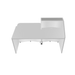 MDD Wave Modern Reception Desk Organic Front - Straight Low 69.9" x 43.4" LUV27L