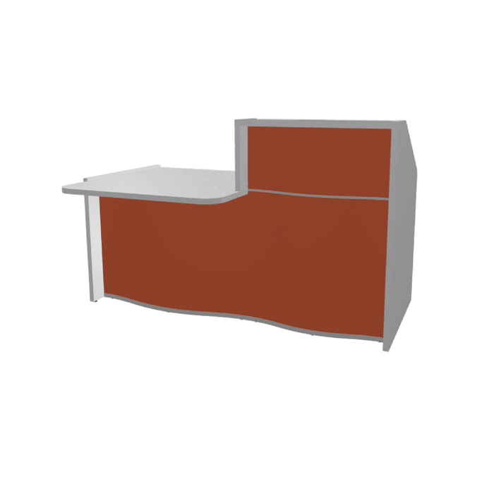 MDD Wave Modern Reception Desk Organic Front - Straight Low 69.9" x 43.4" LUV27P