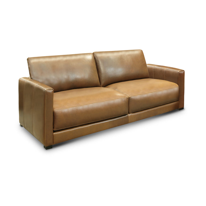 GTR Raffa 100% Top Grain Leather Contemporary 3-Seater Sofa