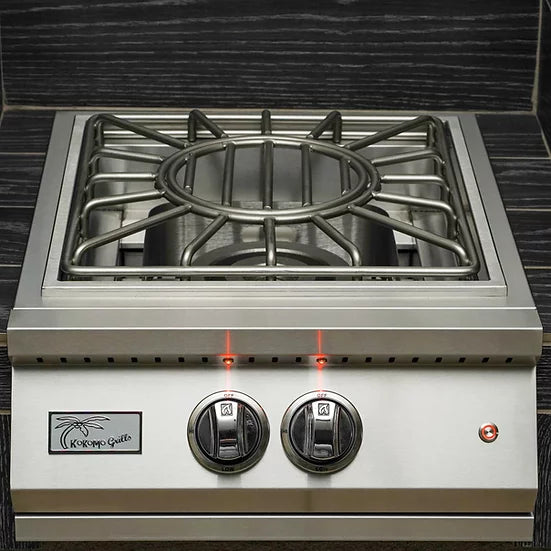 Kokomo Professional Built-in Power Burner with Led Lights and Removable Grate for Wok