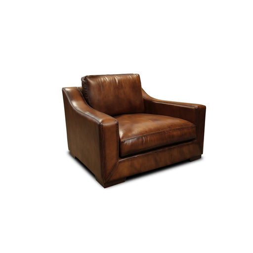 GTR Ramba 100% Top Grain Leather Contemporary Club Armchair with Deep Seat