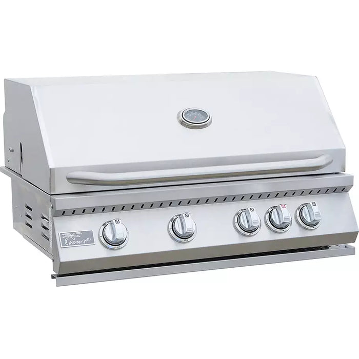 Kokomo Aruba BBQ Island with Built In BBQ Grill Side Burner and Refrigerator