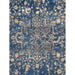Pasargad Home Transitional Collection Hand Knotted Bsilk & Wool Area Rug, 4' 1" X 6' 2", Blue/Gold pdc-1826 4x6
