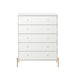 Manhattan Comfort Jasper Full Extension Tall Dresser, Double Wide Dresser and Nightstand Set of 3 in White Gloss