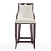 Manhattan Comfort Emperor Faux Leather Barstool in Pebble Grey Set of 3