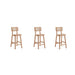 Manhattan Comfort Versailles Counter Stool in Black and Natural Cane - Set of 3