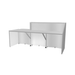 MDD Wave Modern Reception Desk Organic Front - Straight Low 90.7" x 43.4" LUV291L