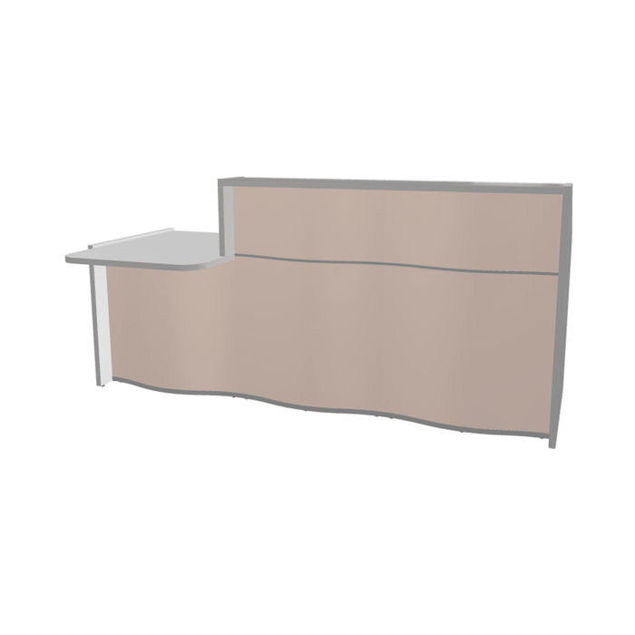 MDD Wave Modern Reception Desk Organic Front - Straight Low 90.7" x 43.4" LUV291P