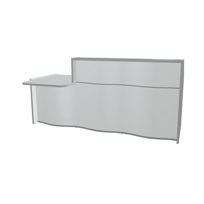 MDD Wave Modern Reception Desk Organic Front - Straight Low 90.7" x 43.4" LUV291P