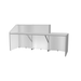 MDD Wave Modern Reception Desk Organic Front - Straight Low 90.7" x 43.4" LUV291P